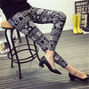 Women Leggings Fashion Plaid Printing Legging