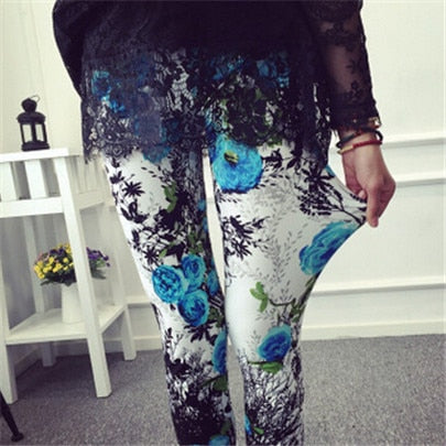 Women Leggings Fashion Plaid Printing Legging