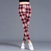 Women Leggings Fashion Plaid Printing Legging