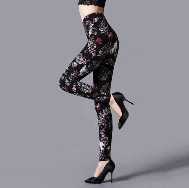 Women Leggings Fashion Plaid Printing Legging