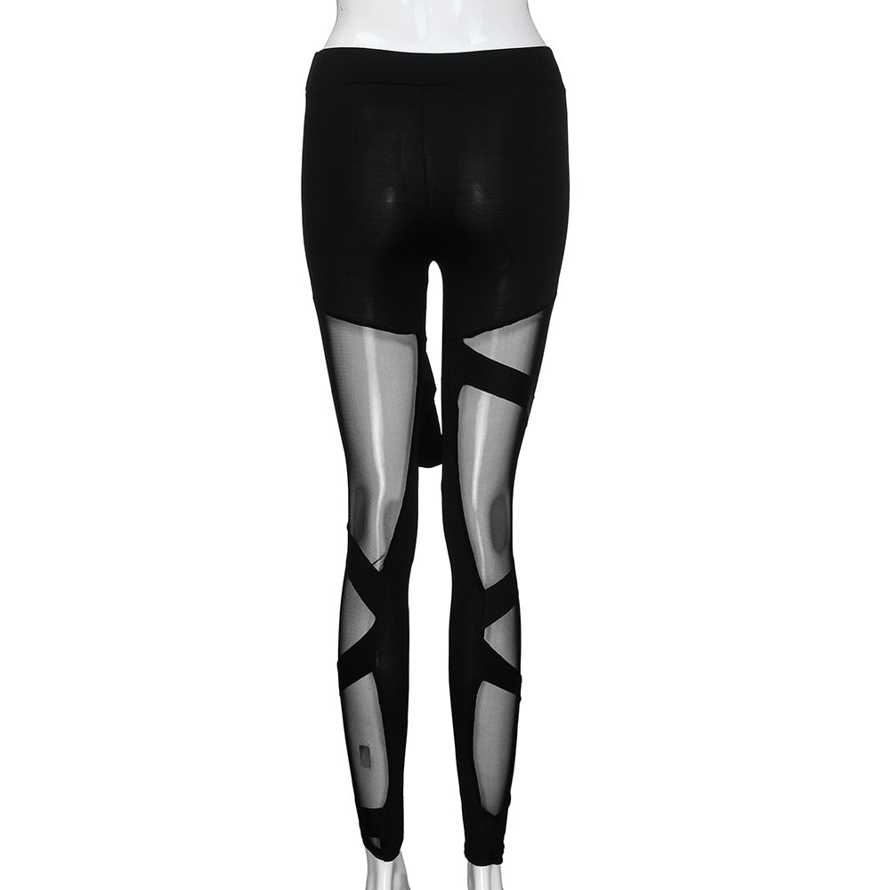 Women's Sculpted Linear Mesh High-Rise 7/8 Leggings 25 - All in Motion  Black XL 1 ct